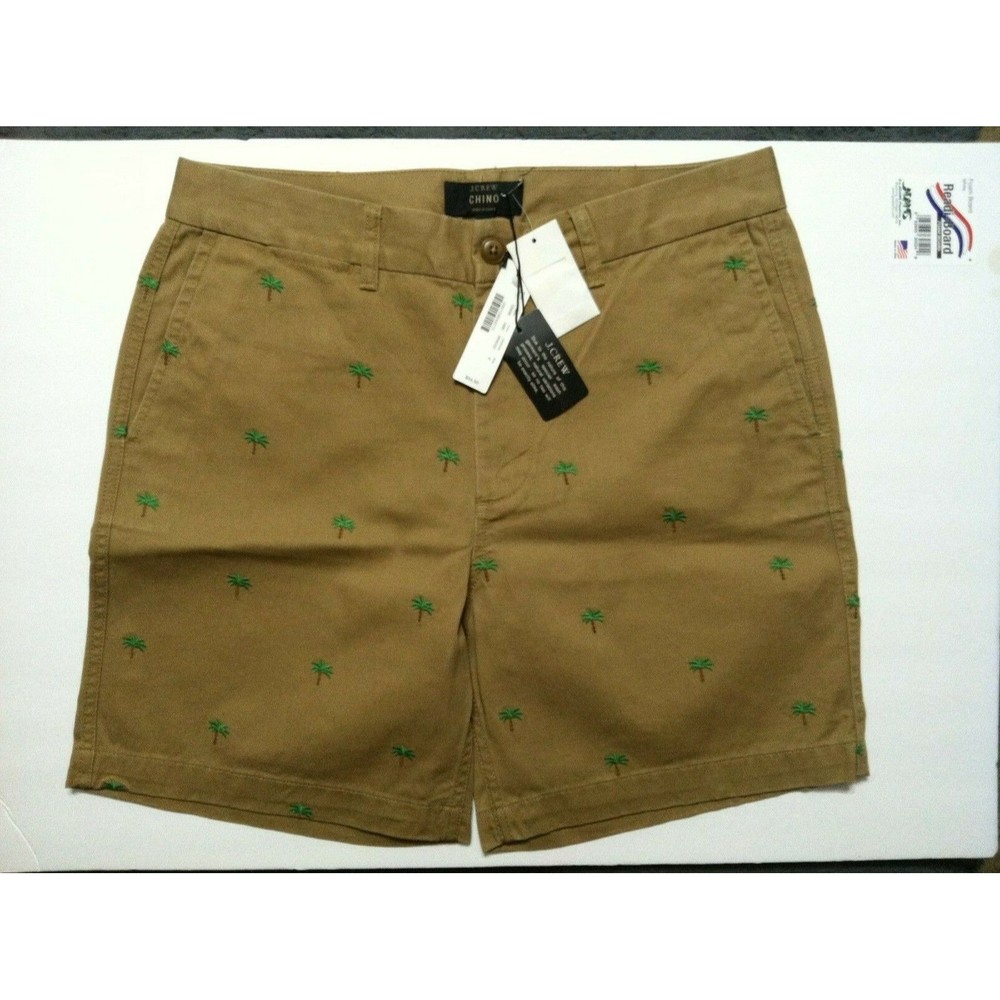 J.CREW WOMEN'S NEW BROWN 100%COTTON CASUAL SHORTS SIZE: 8